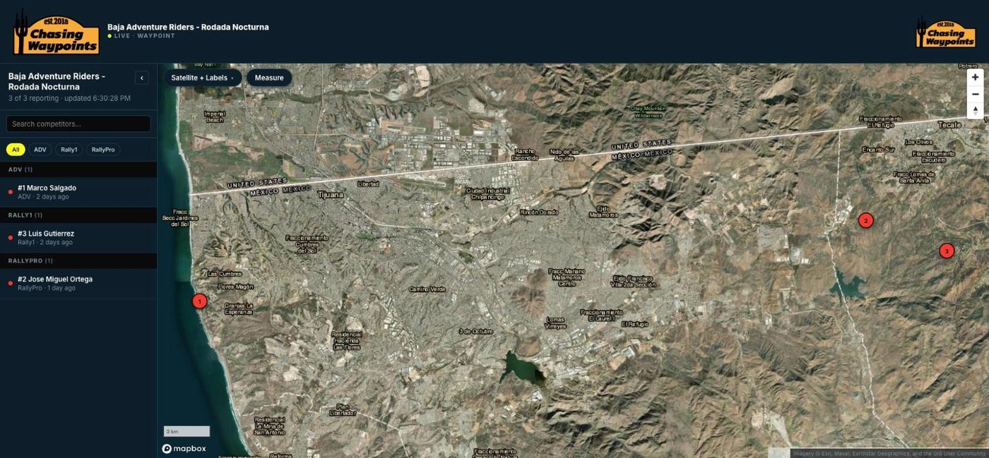 Public branded event page with organizer logo and live map